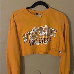 Longsleeve Orange crop top